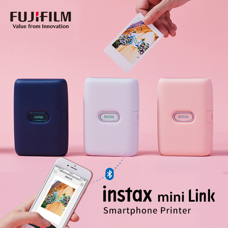 새로운 Fujifilm Instax Mini Link 프린터 비디오 모션 컨트롤에서 등록 된 인쇄 재미있는 모드에서 함께 인쇄 휴대 전화 프린터